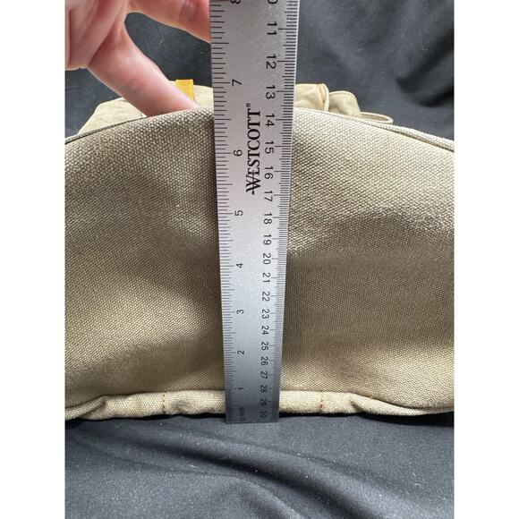 Augur Strauss Jans Canvas Leather Laptop Backpack Brown Distressed Boho Hiking - Picture 10 of 11